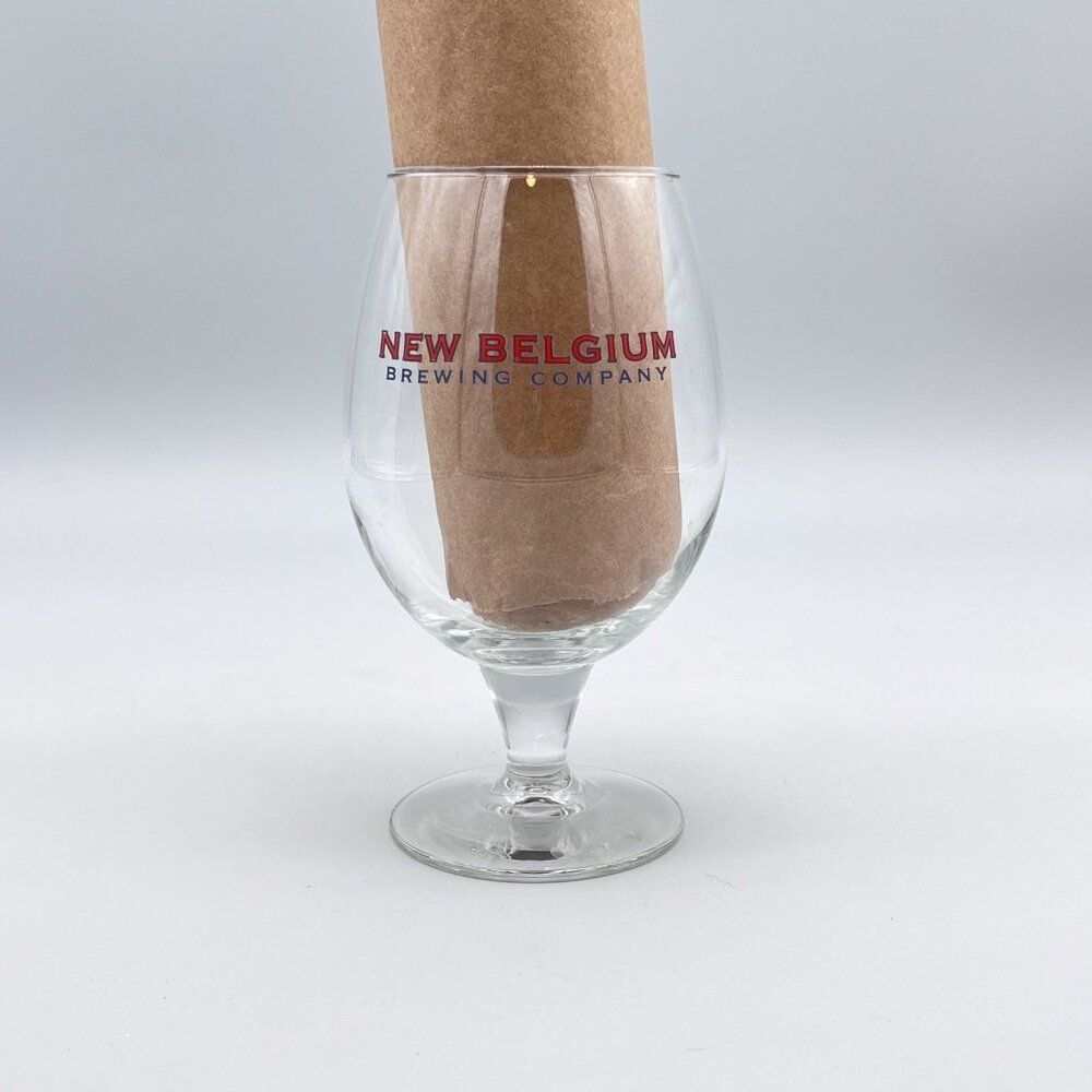 New Belgium Brewing Company Tulip .47L Pint Beer Glass Goblet Fat Tire Logo